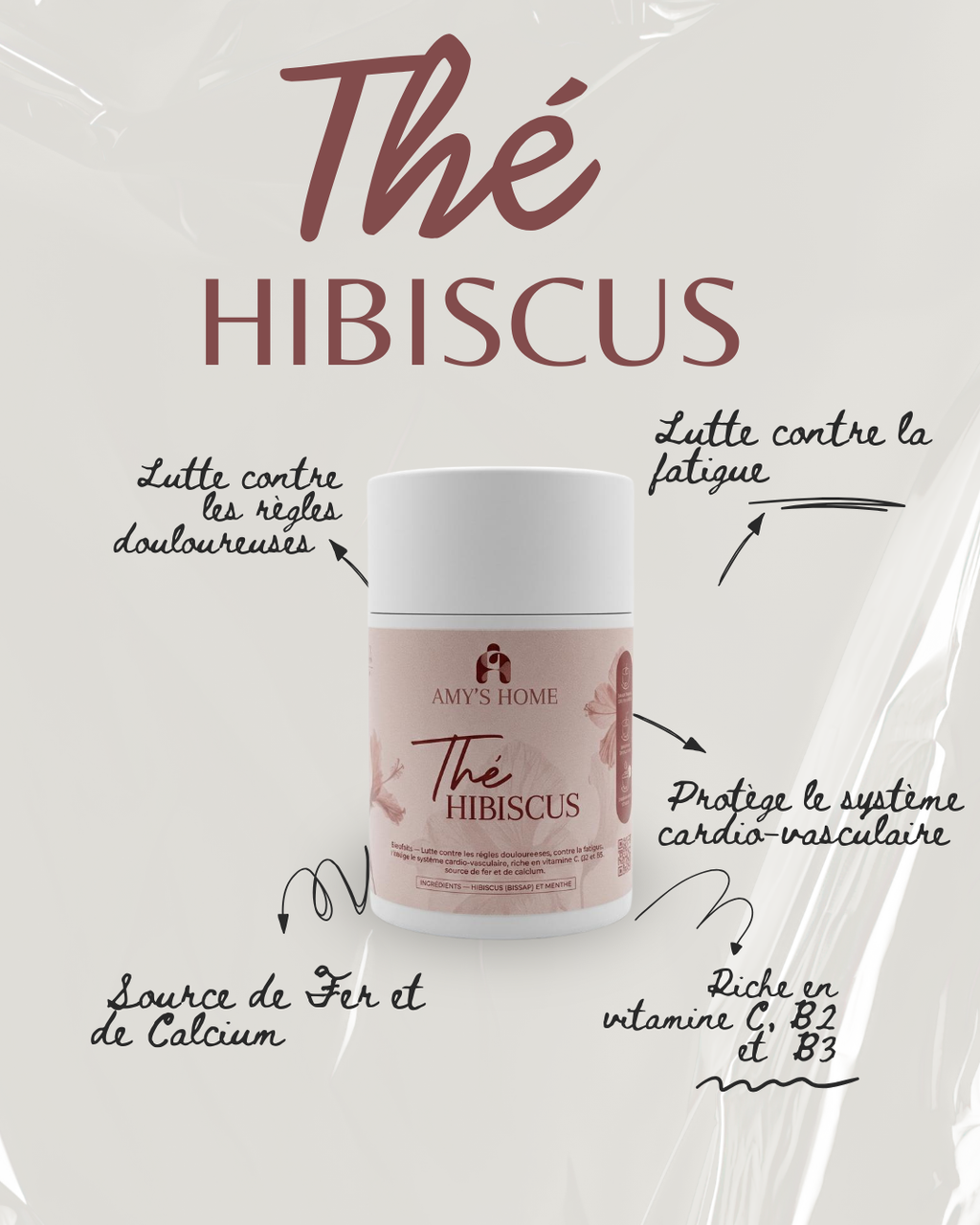 Thé hibiscus (Bissap ) - AMY’S HOME 500g